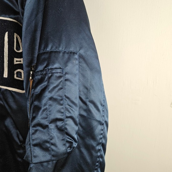 Stall & Dean Detroit Stars Negro League‎ Bomber Jacket XL Blue Satin Baseball - Picture 5 of 9
